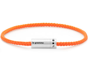 bracelet câble nato orange le 7g